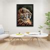 DIY Tiger 5D Diamond Maling Korssting Hel Rund Bor Harpiks Mosaikk Dyr Diamantbroderi Korsstingsett Hjemdekor