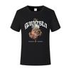 Herren bedrucktes Jugend reines Baumwoll Paar Kurzarm T-Shirt Sommer Bequem und atmungsaktiv Rundhals Kleidung