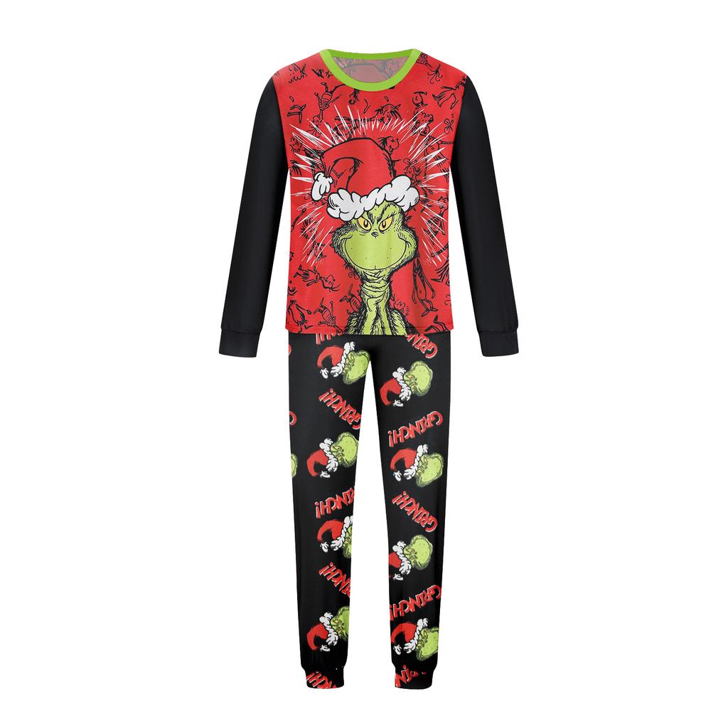 Druk Piżamy Słodki Zestaw Rodzinny, Ubrania Domowe, Zestaw Rodzinny Top z Długim Rękawem Spodnie