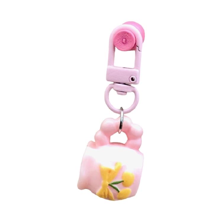 Portachiavi Vaso Affascinante Resina Colorata Artigianato Portatile Portachiavi Ornamento Regalo Per Migliore Amica Compleanni Festa di Natale