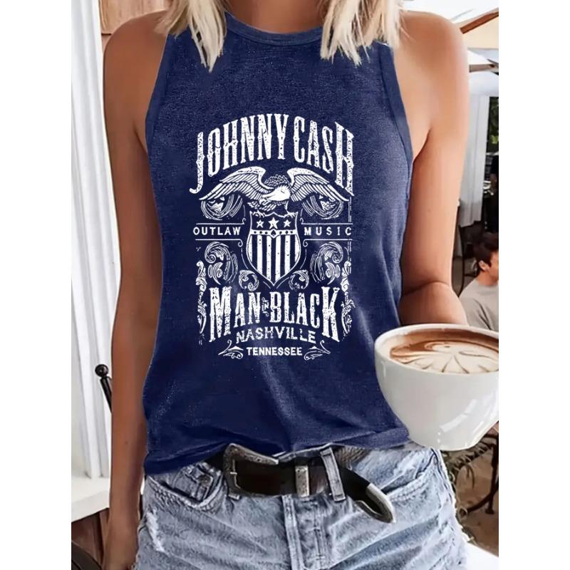 

Sleeveless Top T-shirt Round-neck Pullover Vest for Spring and Summer XXL темно-синий