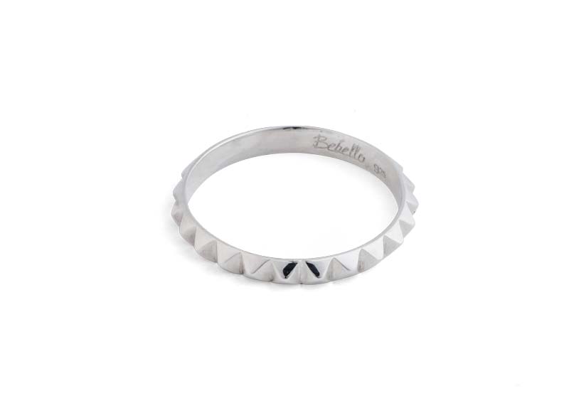 Bebello [Bs-406] 925 Silver Cut Layered Ring
