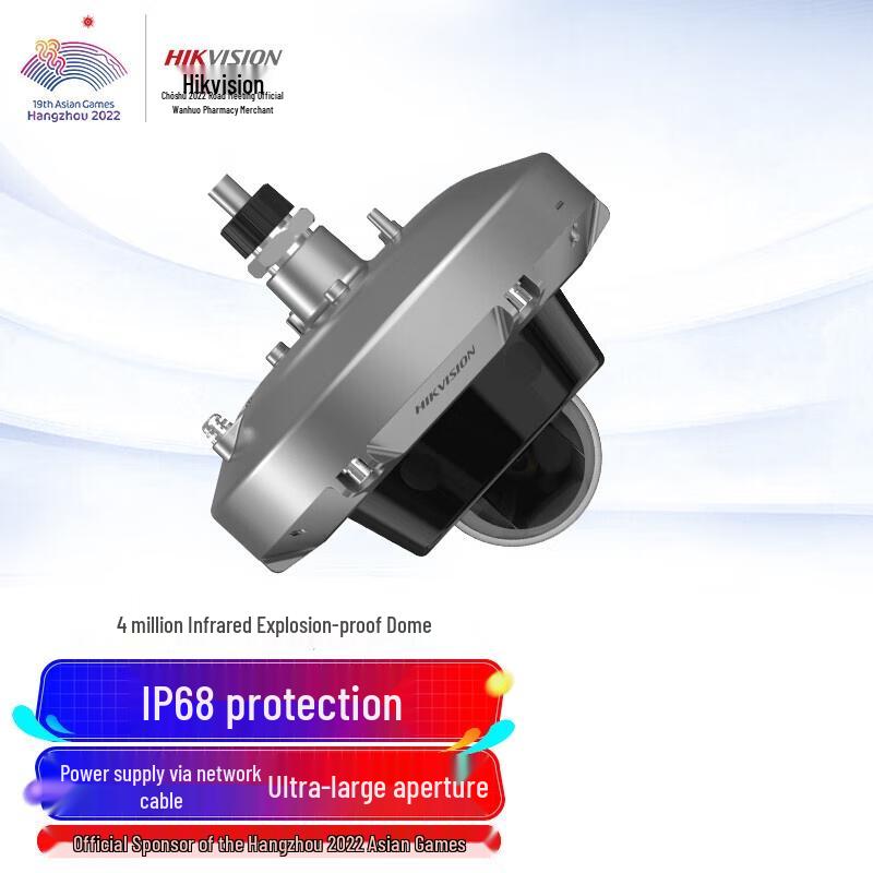 

Hikvision 4MP Explosion-Proof IR Fixed-Focus Dome Camera CN plug (adapter included)