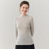 Velvet Seamless Slim-Fit Cashmere Sweater, Thin Knit, Half-High Neck, Skin-Friendly, Autumn/Winter Base Layer.