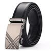 Pánské opasky Kovová automatická spona značky vysoce kvalitní kožené opasky pro muže Známá značka luxusní pracovní řemínek