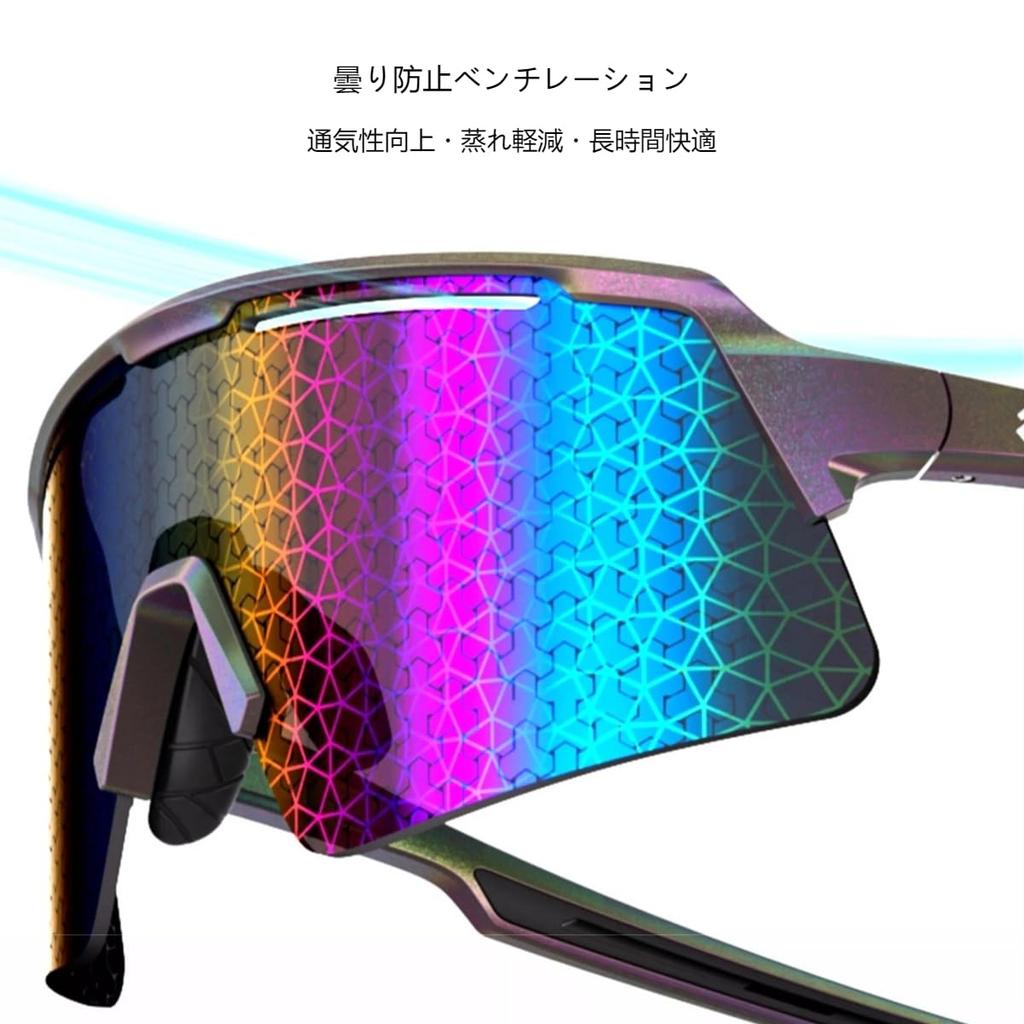 KAPVOE Sports Sunglasses for Men and Nano Coating Road Women, K159, Multi-layer (Bicycle, Bike, MTB, Cycling)