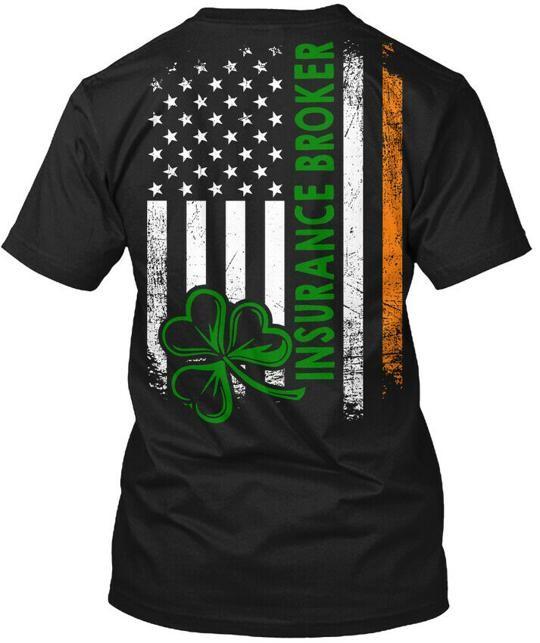 

Irish Insurance Broker Flag T-Shirt Made in the USA Size S to 5XL XL