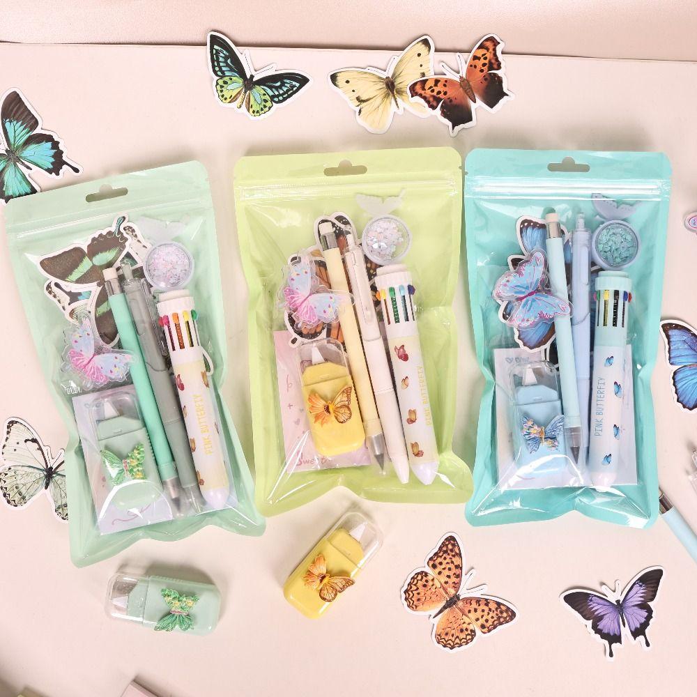 7-in-1 Stationery Set Complete Stationery Ballpoint Pen Practical Gel Pen  School Supplies