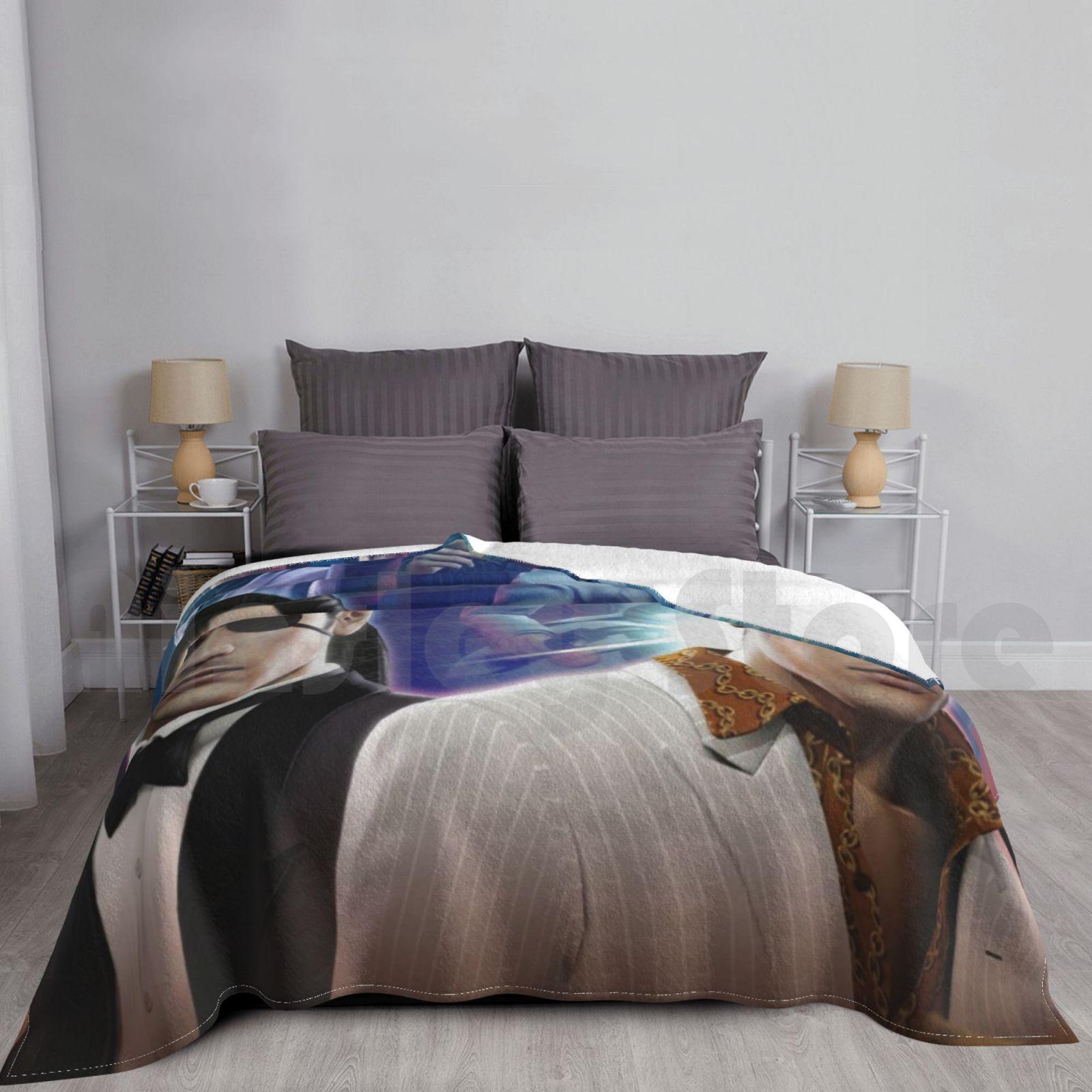 Yakuza 0 Poster Blanket For Sofa Bed Travel Yakuza Yakuza 0 Yakuza Kiwami Goro Majima Kazuma Kiryu Akira Size: 75*100cm, Weight: 230 GSM