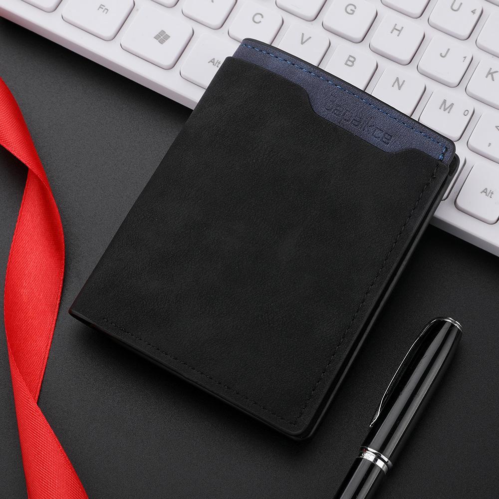 Men's Fashion Short Wallet Multi-Card Holder Vertical PU Leather Vintage Men's Wallet