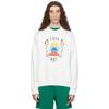 Casablanca Print Crew Neck Sweatshirt Couples Regular Fit Casual Top