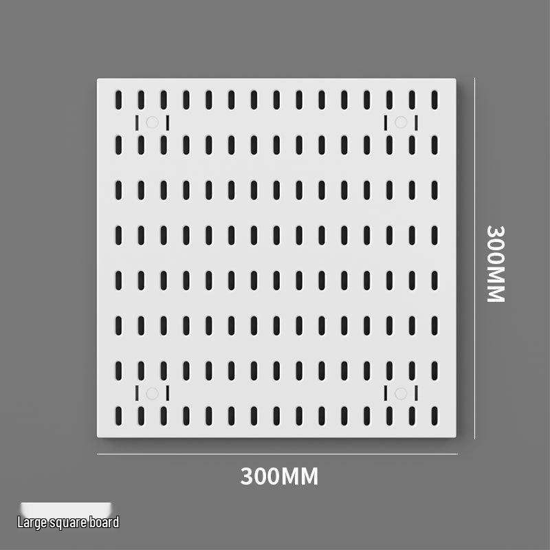 Wall-Mounted Knife & Chopstick Holder, Punch-Free Pegboard with Tray & Multi-Functional Storage Rack