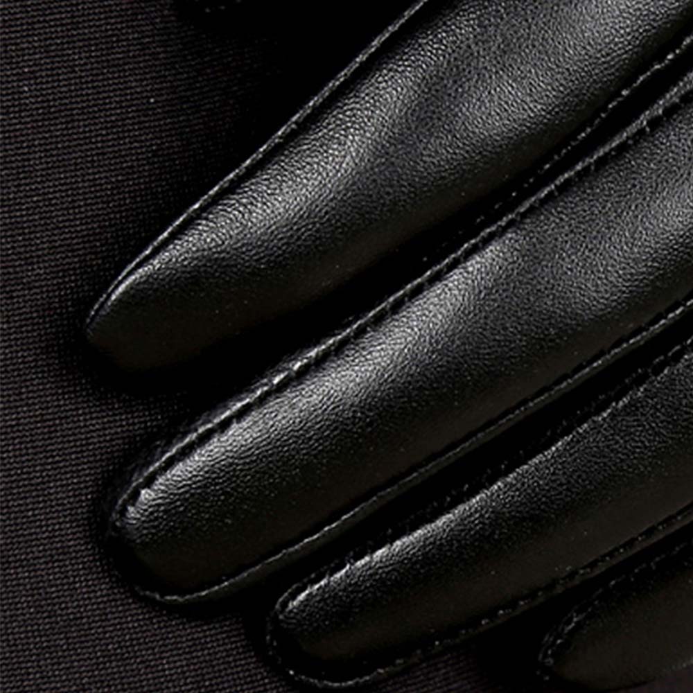 Cool Backless Half-Black Leather Gloves Short Half-Palm Cyberpunk Goth Nun Cos Dancing Accessories