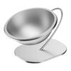 Ergonomischer Tierfutternapf 15 Grad geneigt Edelstahl-Fressnapf für Haustier Katzen Hund Tier Heim Futterzubehör