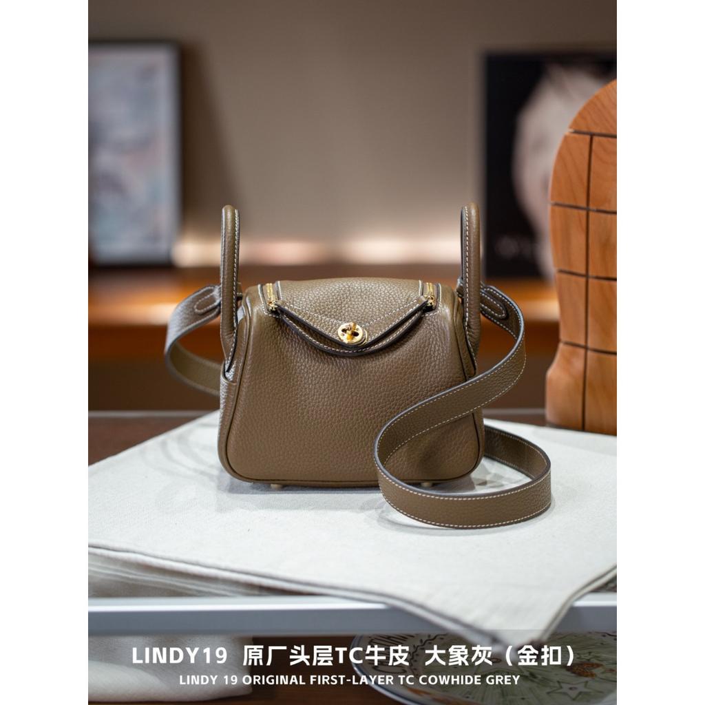 Kazilan Lindi 19cmTC Leder Arzttasche Hardware Handheld Umhängetasche Schultertasche Damen Tasche Trend