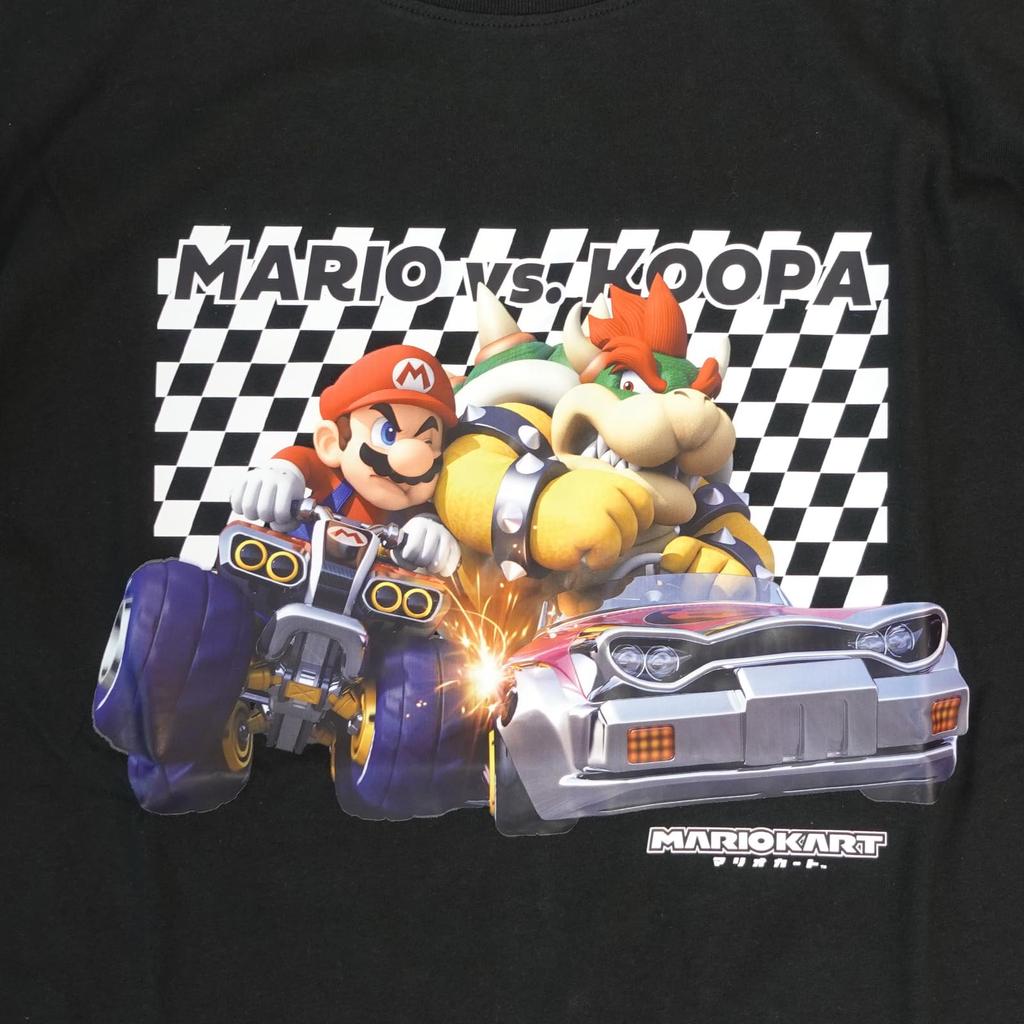 Mario 3D character print [Fineplus] T-shirt, short-sleeved, Kart, Mario, Bowser, racing, merchandise,