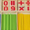 1 Set Wood Educational Teaching Aids Number Math Calculate Game Colorful Counting Sticks Kids Learning Education Toys