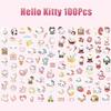 50 100Pcs Sanrio Laptop Stickers Cartoon Hello Kitty Cinnamoroll Kuromi Melody Cute Suitcase Guitar Waterproof Sticker Toys
