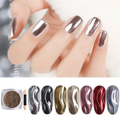Rose Gold Silver Mirror Nail Glitter Powder Metallic Chrome Pigment Manicure Decorations Nail Art Accessories