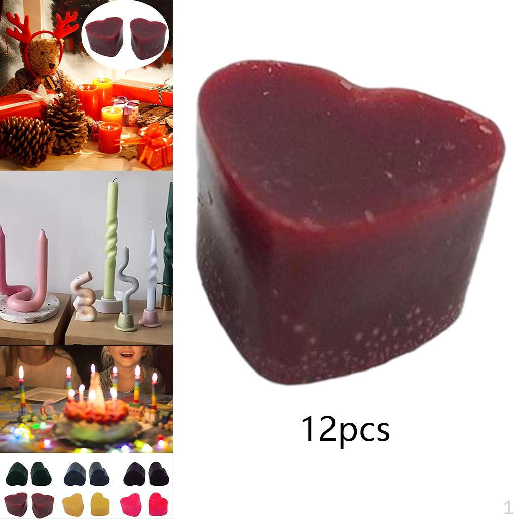 

12 Pcs/Pack Candle Wax Dye Handmade Soy Safety for Candles Making Beeswax
