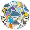 50 Creative Weather-Themed Stickers for Suitcases, Skateboards, Scooters, Tablets, and Cars
