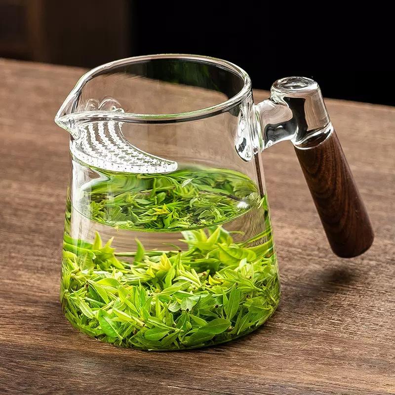 450ml 600ML Brewing Green Tea Glass Teapot with Crescent Scented Tea Filter Glass Tea Pot Kungfu Tea Maker