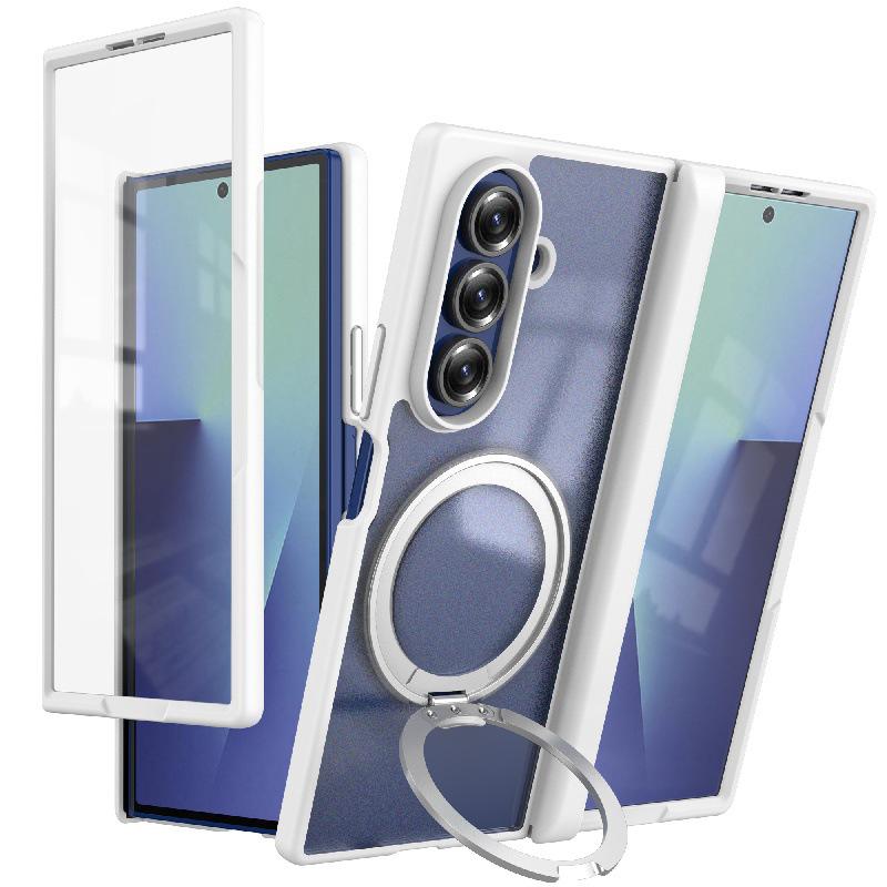 Minimalist 360° Rotating Drop-Proof Case for Samsung Z Fold7: Anti-Scratch PC Hard Cover