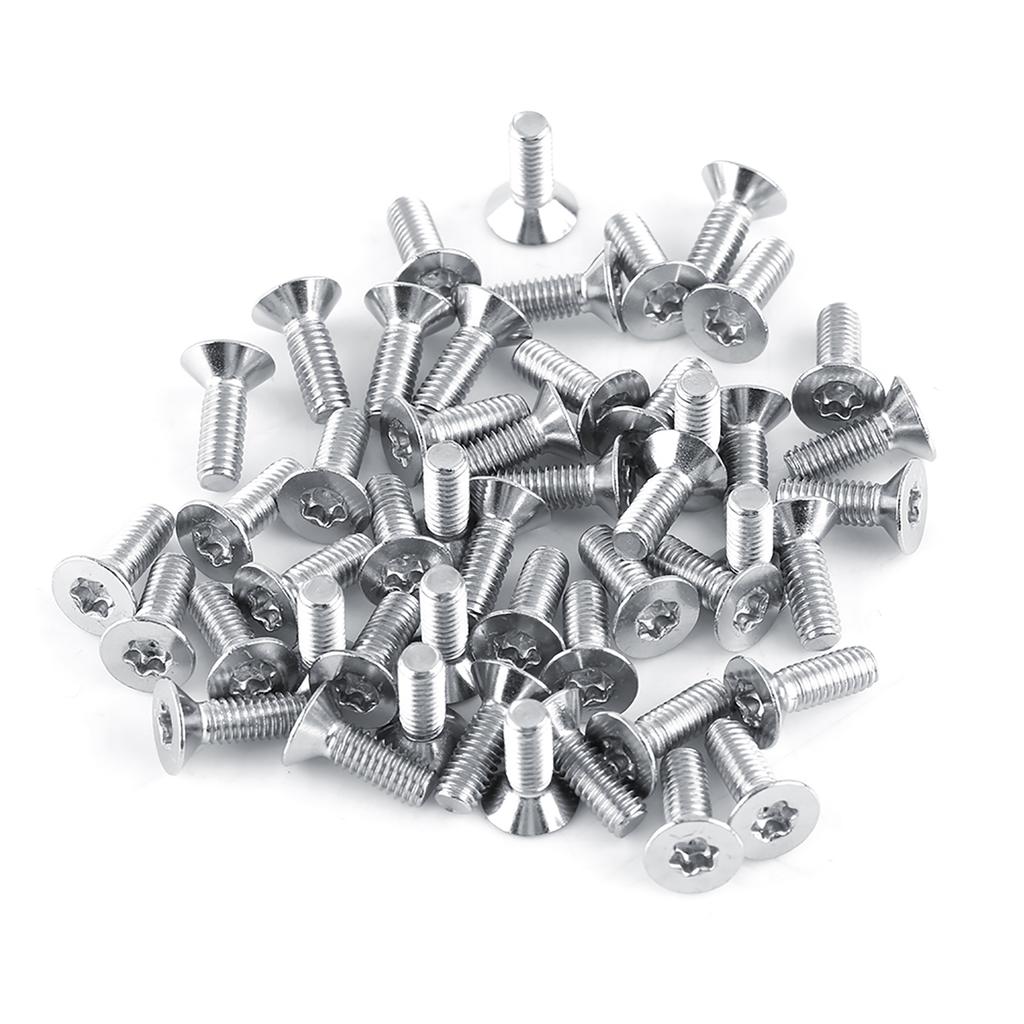50pcs M4 Stainless Steel SS304 Flat Head Star Drive Machine Screws Bolts