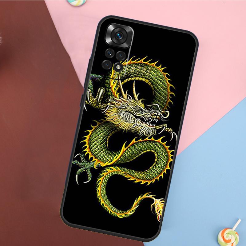 Chinese Dragon Cover For Xiaomi Redmi Note 13 Pro 14 12 11 9 10 9S 10S 11S 12S Redmi 14C 10C 12C 13C Case