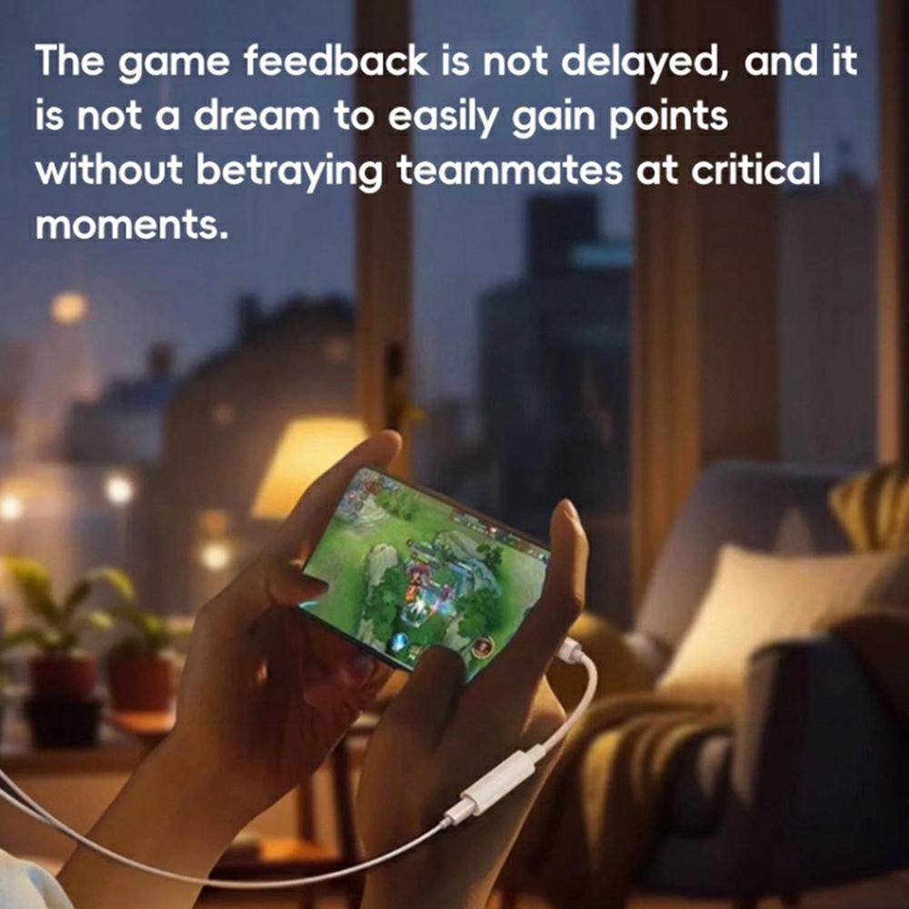 Type-C to 8 Pin + 3.5mm 2-in-1 Adapter Cable Audio Converter Nylon Braided Wire