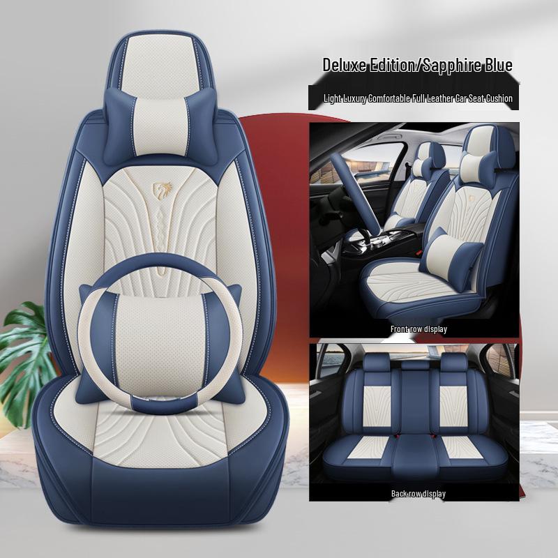 All-Season Full Leather Car Seat Cushion