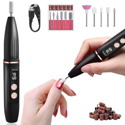 Electric Nail Machine New Release Nail Nail Machine with 20000RPM Cuticle and Nail Nine Speed USB LED Low Forward and Reverse Electric Nail Includes