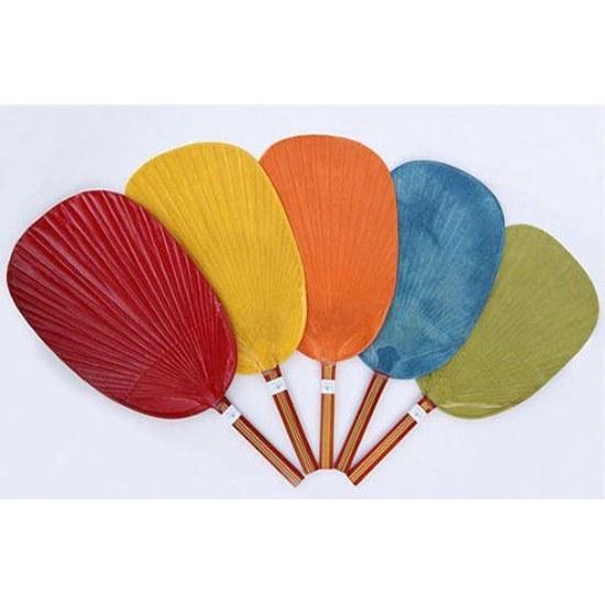 Shibu Uchiwa Kakishibu Natural Bamboo Made Japan Marugame (Yellow)