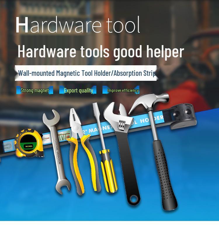 18" Magnetic Tool Holder & Organizer Pegboard with Hooks & Display Shelf