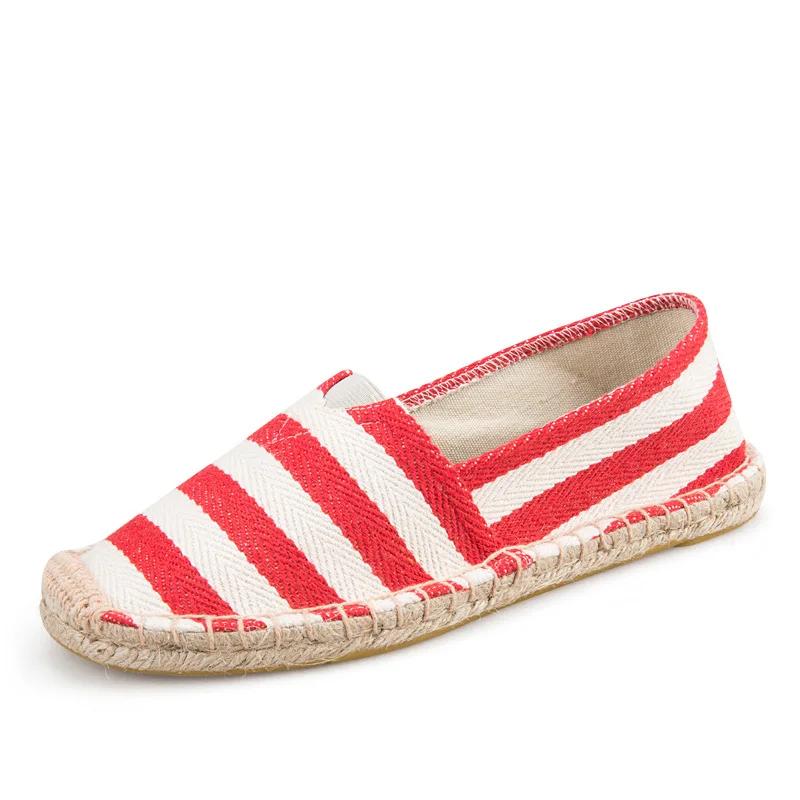 Pánské espadrilky, pánské patchworkové nazouvací letní boty, pánské mokasíny, prodyšné plátěné pánské boty, jutové zabalené dámské boty, unisex boty