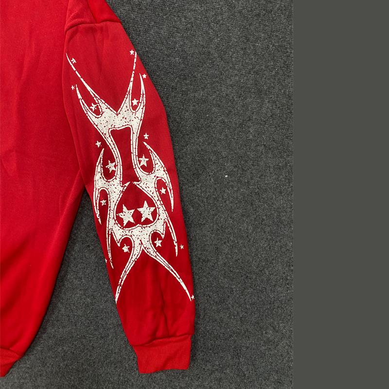 Europäischer und amerikanischer Y2K Retro bedruckter Street Hip-Hop Reißverschluss-Hoodie