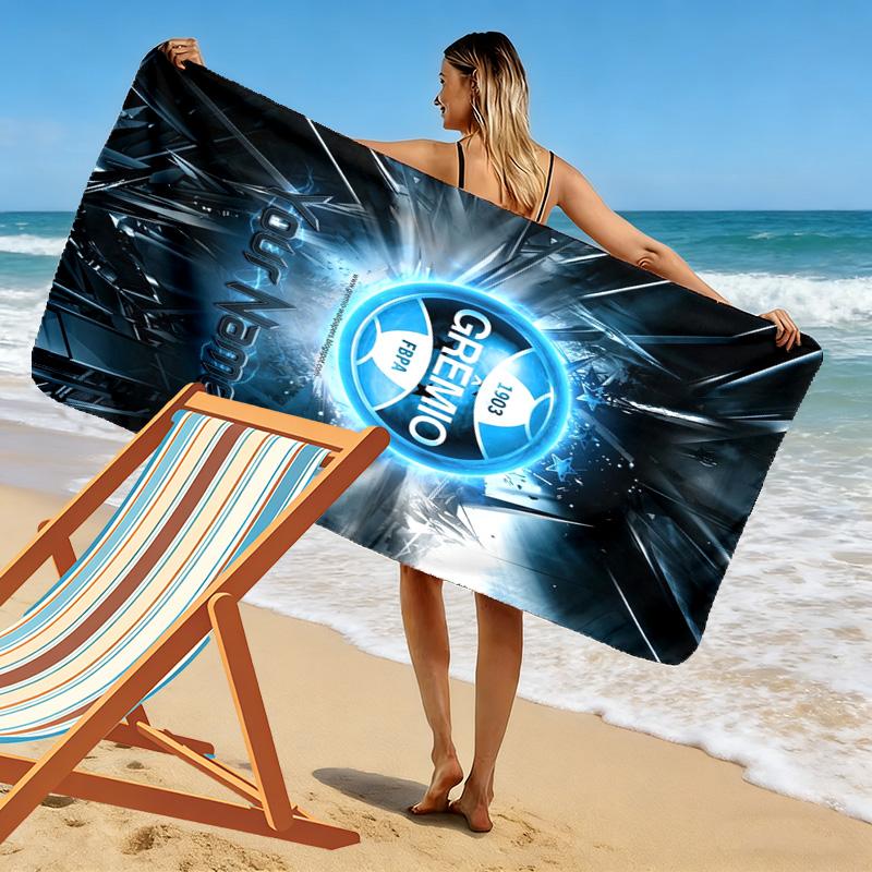 Name Custom Gremio-RS Logo Print Beach Towel, Large Soft Quick Dry Towel for Beach Camping Swimming