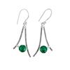 Chrome Diopside Gemstone 925 Sterling Silver Jewelry Handmade Hook Earrings1.45" EE-66-6