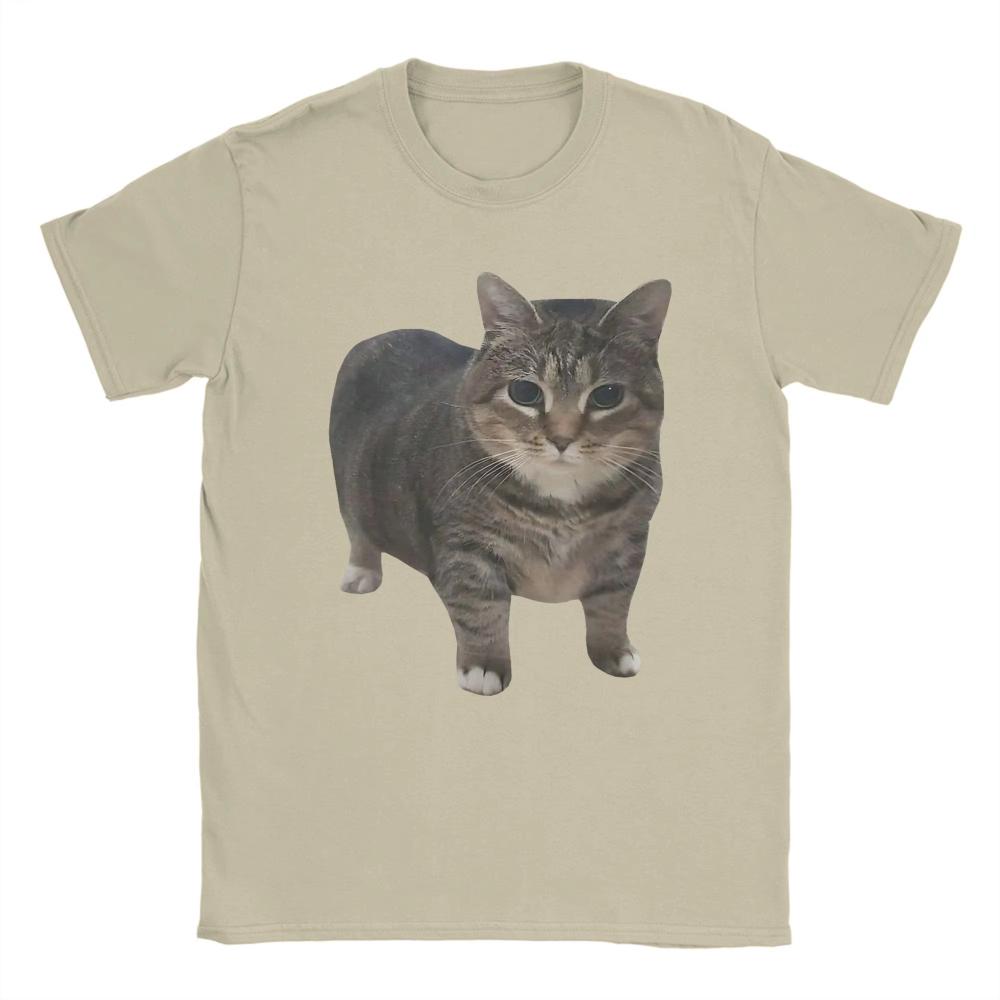 Men Women Spinning Cat Meme T Shirt Funny Brainrot Cotton Tops Fashion Short Sleeve Round Neck Tees T-Shirts
