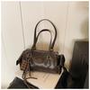 IELGY Retro Portable Boston Bag Autumn Winter Niche Commuter Large Capacity One-Shoulder Messenger Bag