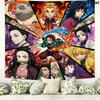 Demon Slayer Kimetsu No Yaiba Wall Tapestry Aesthetic Wall Hanging Printed Fabric Blanket Decorative Tapestries for Bedroom Living Room Home Decor