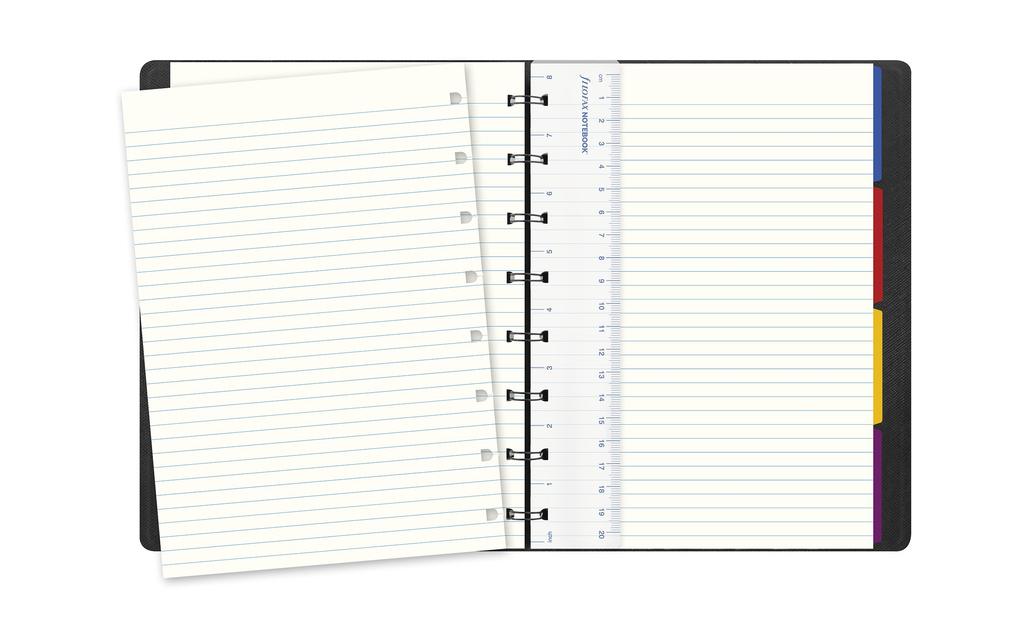 Filofax A5 Saffiano Black Notebook 115032 (Official Import)