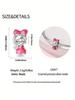 Charms Plata Pink Bow Heart Beads Charm Copper Plated Fit Charms Copperoriginal Bracelet For Jewelry Making Diy Charm