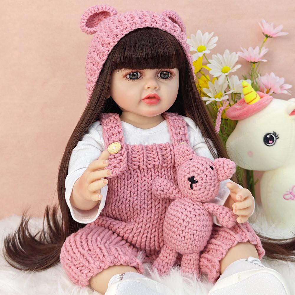 

55 см кукла реборн для девочек из мягкого силикона Bebes Princess