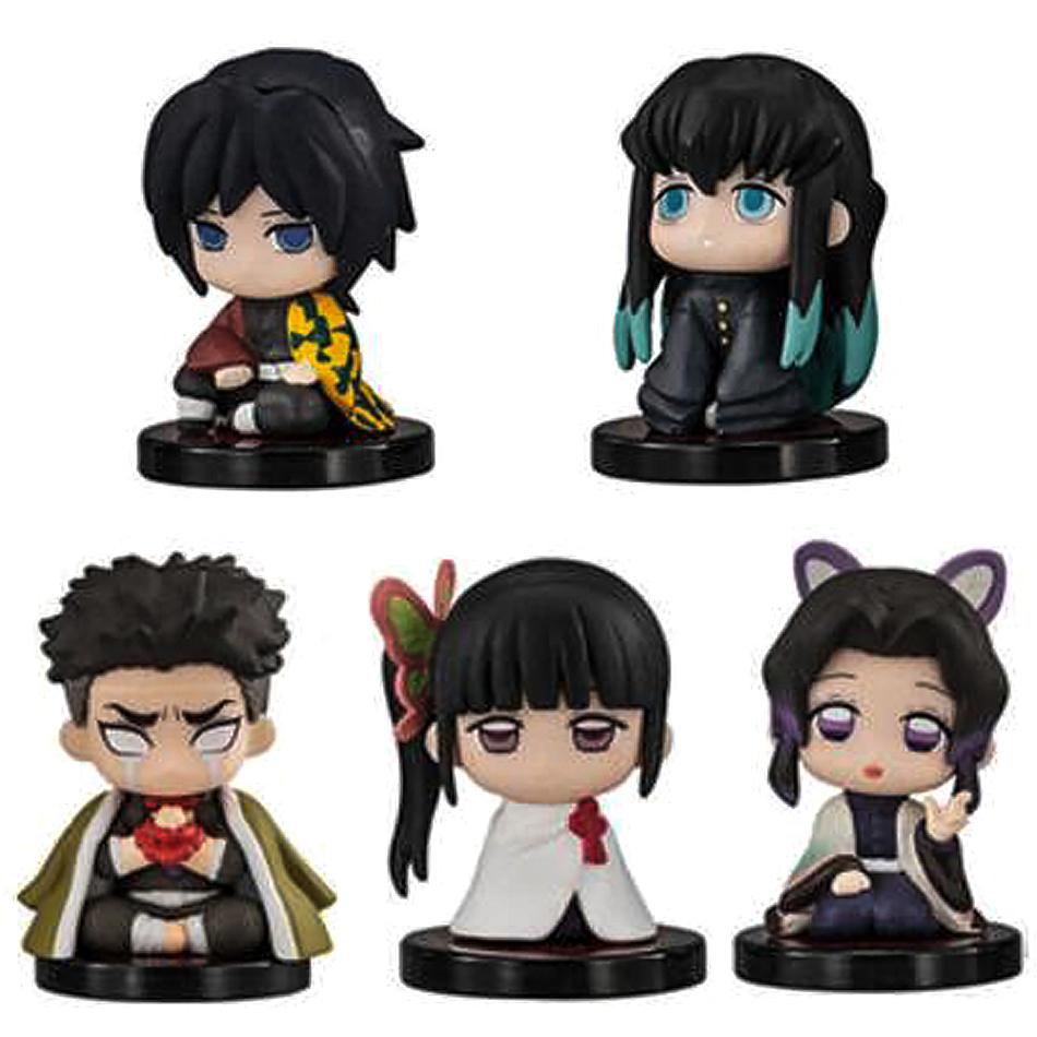 4/5/6Pcs 7cm Set Anime Demon Slayer Figure Kamado Tanjirou Nezuko Mini Cute Edition Pvc Doll Toy Desktop Ornament Gift Kid Friendly Entertaining Fun