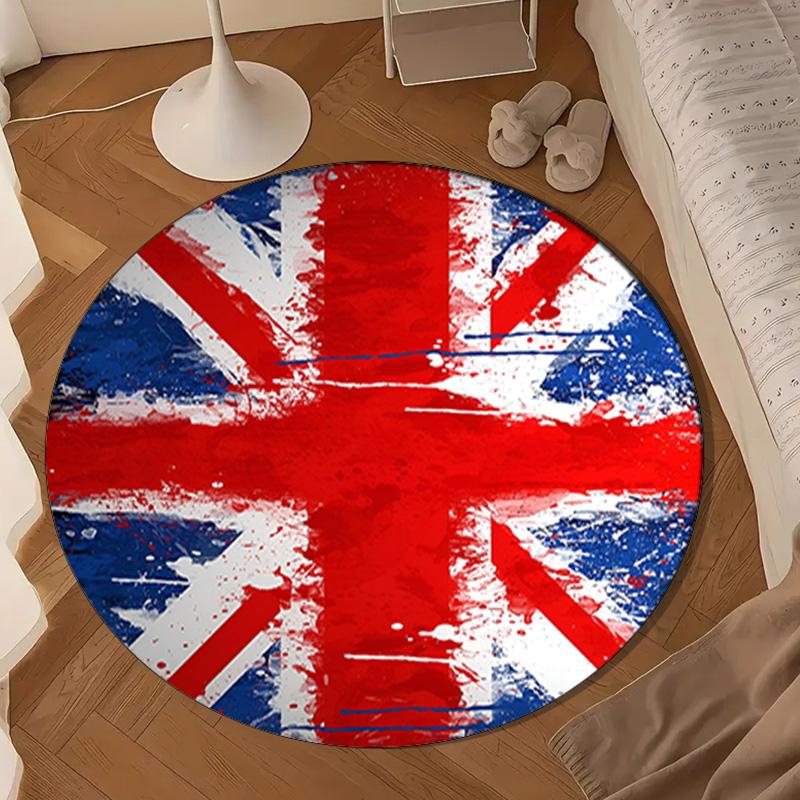 British Flag Artwork Round Mat Home Decor, Chair Rug For livingroom,Bedroom, Doormat Home Decor Birthday Gift Christmas Gifts