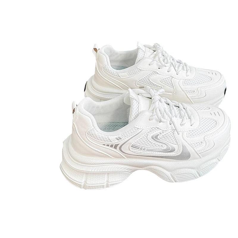 White dad shoes women's summer new thick-soled heightening mesh shoes breathable mesh sneakers