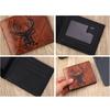New PU Leather Retro Men's Wallet 3D Embossed Pattern Black Coffee Multiple Pockets Two-Fold Ultra Thin Coin Purse Men Women