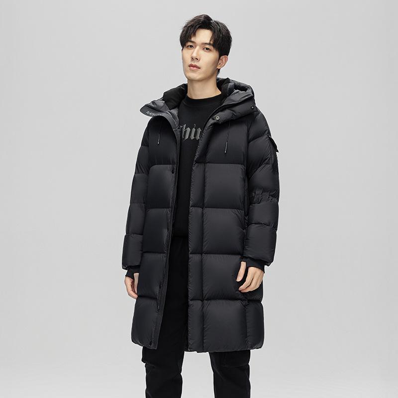 

Новий довгий чоловічий і жіночий однакові парні потовщені надзвичайно холодні теплі пуховики 4XL чорний