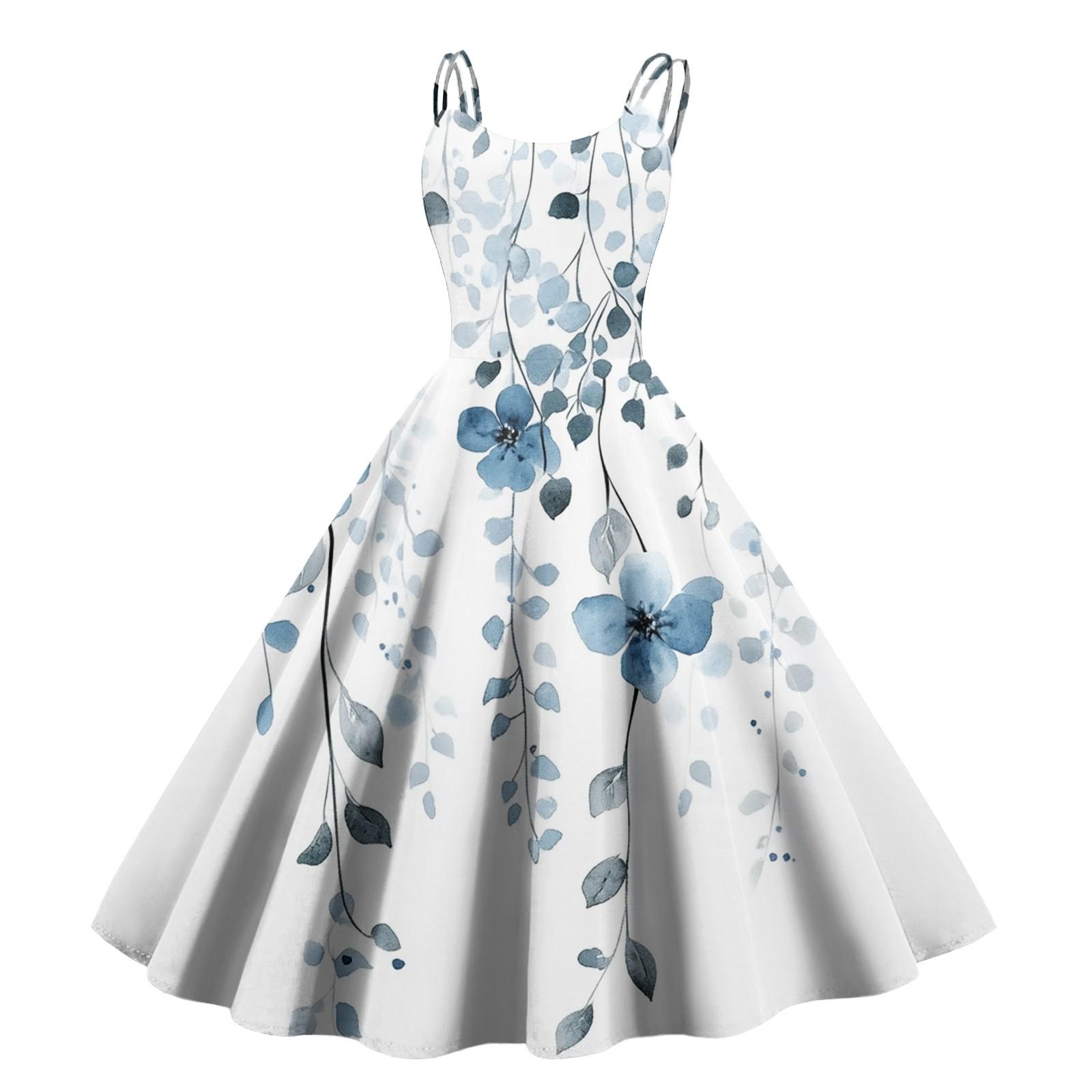 

Женское сексуальное платье с открытыми плечами в стиле панк-винтаж с цветочным принтом XL белый